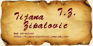 Tijana Zipalović vizit kartica